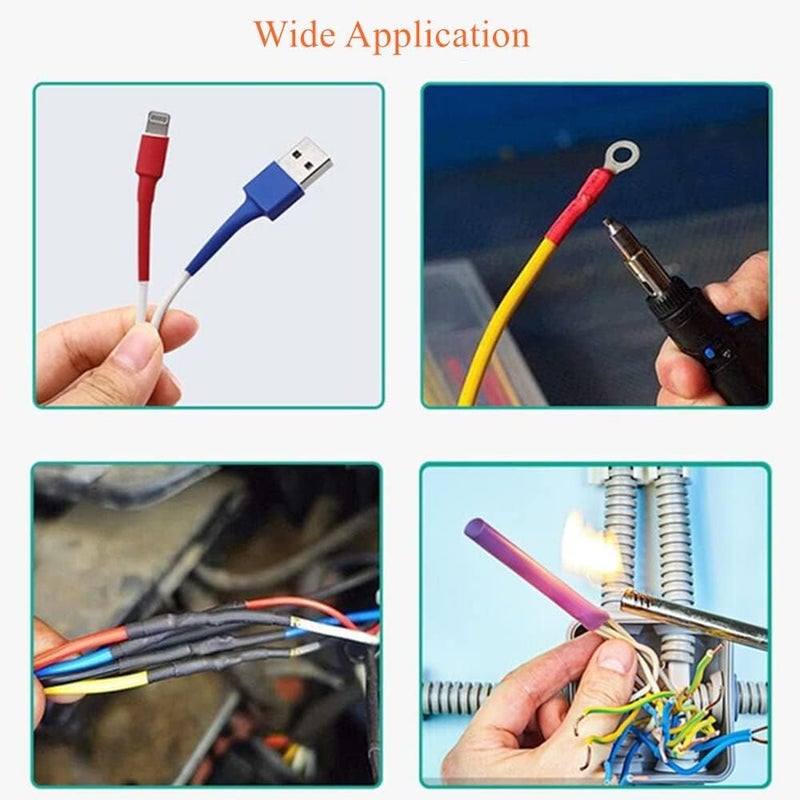RNA STORE - Heat Shrink Tubing Kit - 164 Pcs - Multicolor - Wire Management - CORD_MANAGEMENT_COVER - Electrical Insulation - Cable Wrap Tube - Image 2