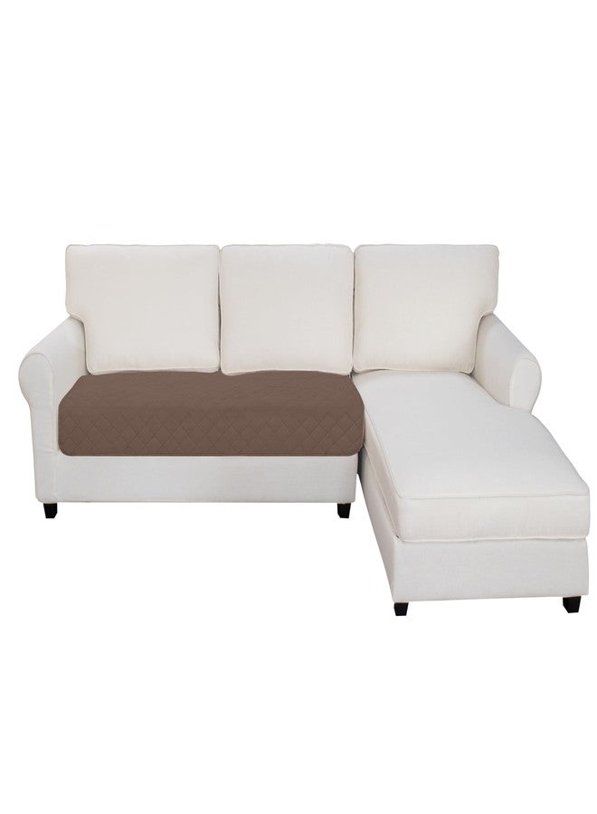 إيزي-جوينج غطاء أريكة زاوية على شكل حرف L قابل للعكس سهل الاستخدام، مقاس 30 × 50 بوصة، غطاء أريكة استرخاء مستطيل، غطاء وسادة أريكة ثنائية، واقي أثاث للحيوانات الأليفة (بني/بيج) - Image 1