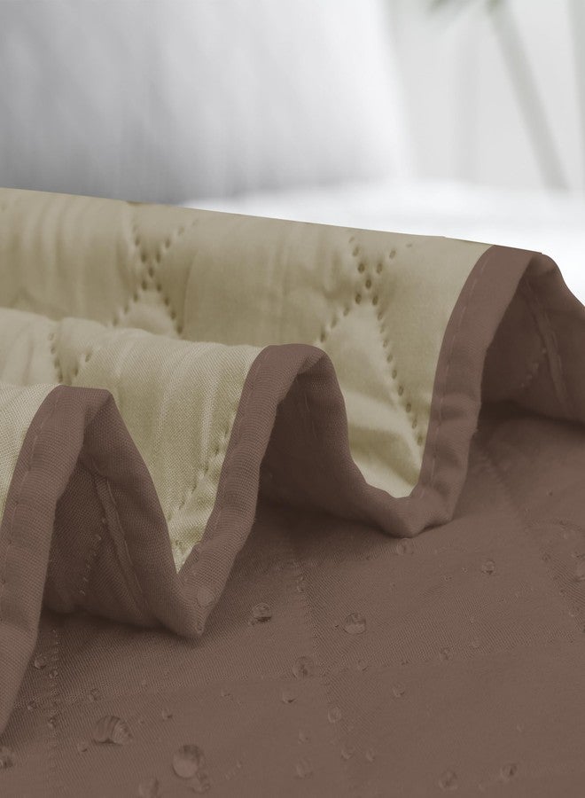 إيزي-جوينج غطاء أريكة زاوية على شكل حرف L قابل للعكس سهل الاستخدام، مقاس 30 × 50 بوصة، غطاء أريكة استرخاء مستطيل، غطاء وسادة أريكة ثنائية، واقي أثاث للحيوانات الأليفة (بني/بيج) - Image 4