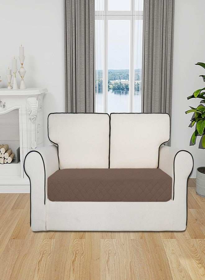 إيزي-جوينج غطاء أريكة زاوية على شكل حرف L قابل للعكس سهل الاستخدام، مقاس 30 × 50 بوصة، غطاء أريكة استرخاء مستطيل، غطاء وسادة أريكة ثنائية، واقي أثاث للحيوانات الأليفة (بني/بيج) - Image 2