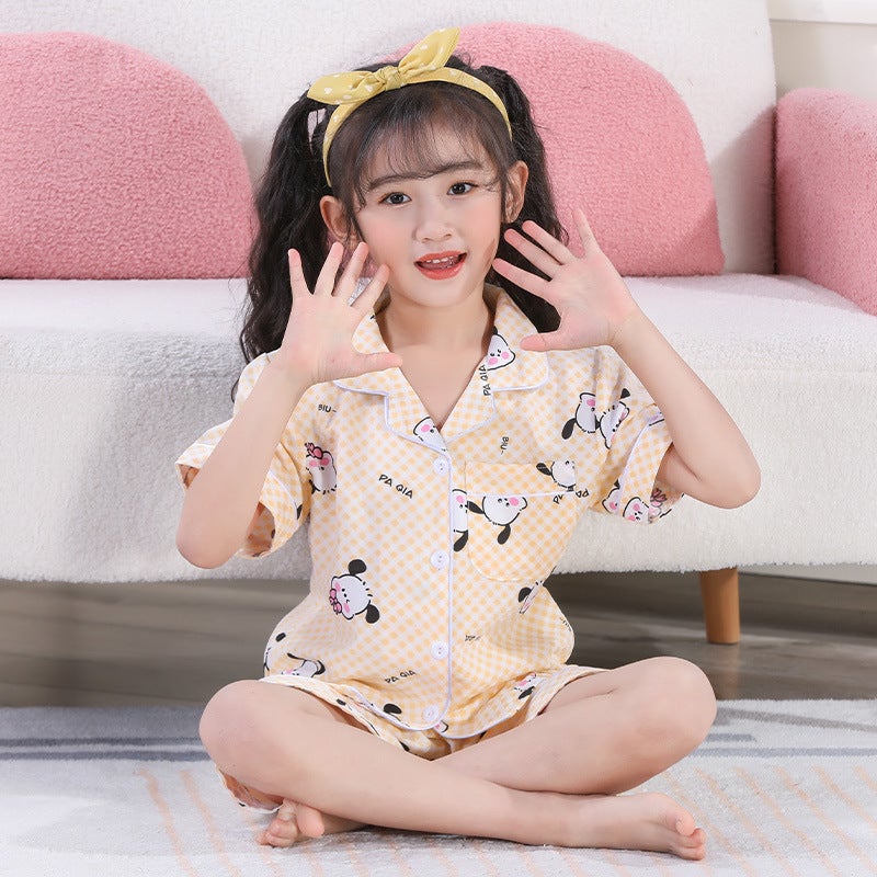 Kids Cloud Cotton Pajama Set 2485# pudding dog 