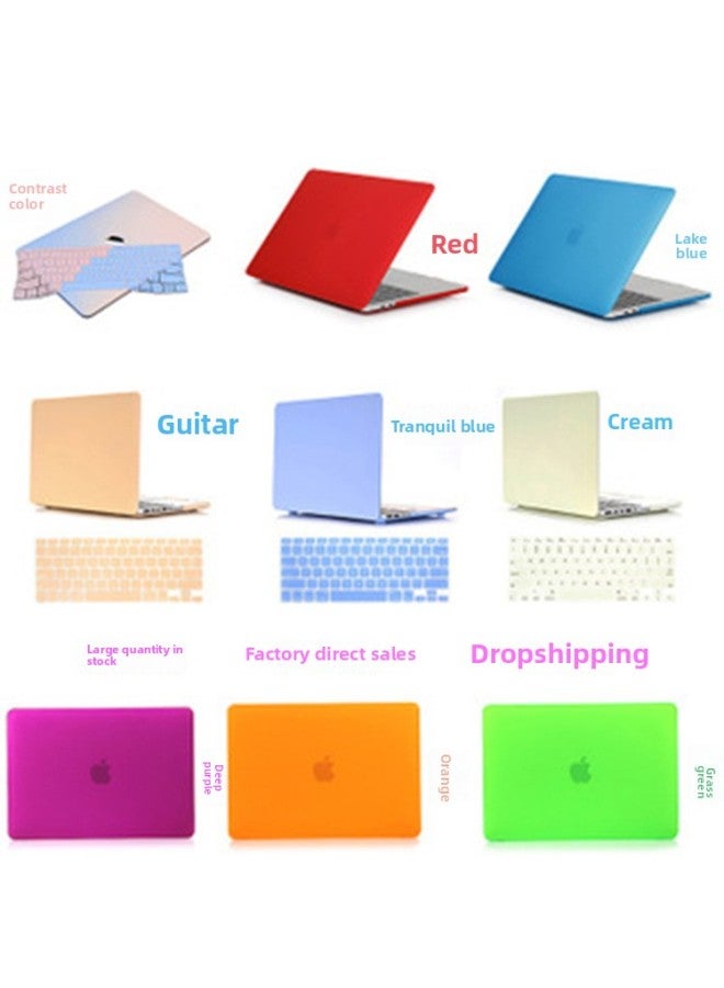 Applicable To Macbook Pro 16.1-inch A2681 Protective Shell For Apple Laptop Air Cream Shell-Color:Frosted Flat/transparent-Applicable Model:Touch Bar 15(A1707/A1990)