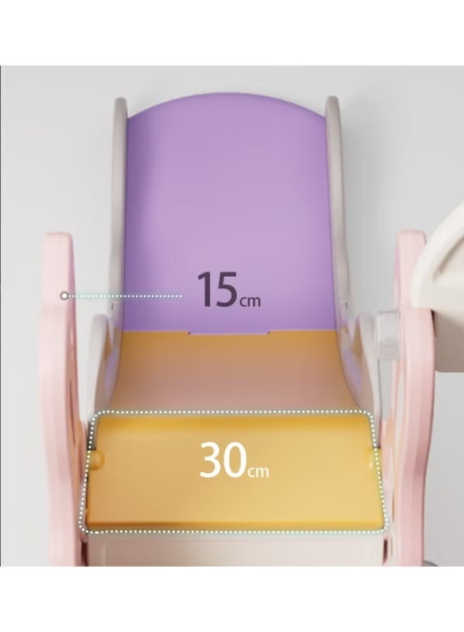 فول جوي مجموعة زحليقة وأرجوحة مع حلقة كرة سلة 3*1 للأطفال،مجموعة ملعب داخلي وخارجي للأطفال الصغار،مجموعة ألعاب تسلق للأطفال - Image 3