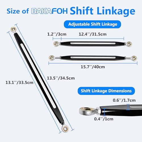 BAKAFOH Black Shift Linkage Motorcycle Gear Shifter Rod Linkage for Indian Scouts Hussar Bobber and Scout Sixty 20152024 Shift Accessories1Hole Slotted Style - Image 3