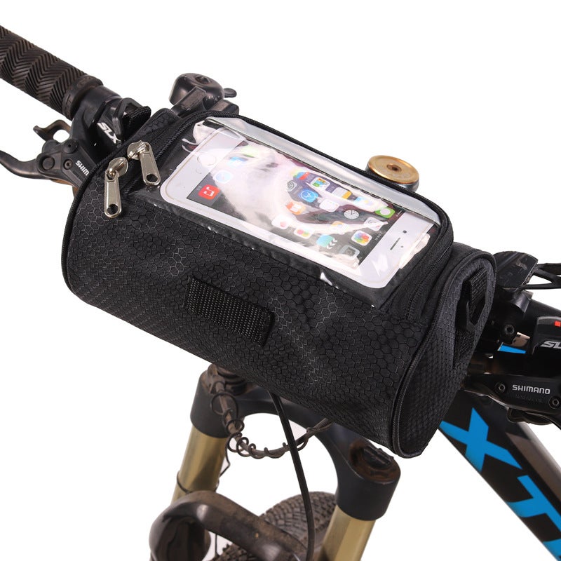 QJ Ultimate Waterproof Touch Screen Bike Handlebar Bag - Large Capacity Bicycle Front Storage Pouch with High Sensitivity TPU Window & 3-Strap System for Mountain Road Commuter  Bikes - Image 4