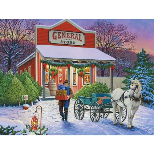 Bits and Pieces 100 Piece Puzzles for Adults Satisfies Customer 100 Extra Large Pieces 15 x 19 Jigsaw Puzzles General Store Americana Winter No 2 Pieces Alike - Image 5