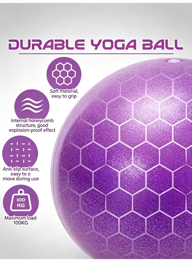 jaexest 1 Pcs Exercise Balls Thicken Explosion-proof Pilates Ball, Mini 18 cm (7.1 inch)  Yoga Ball, Suitable for Body Shaping, Sensory Balance Training - Image 5