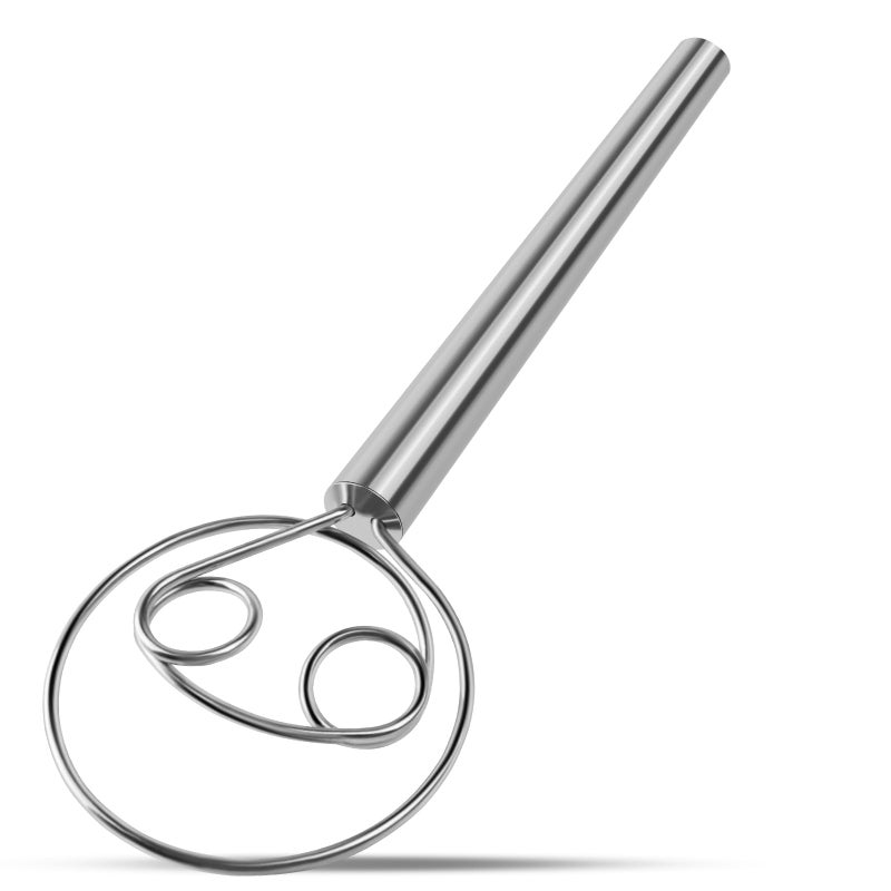 Agttete Danish Dough Whisk Stainless Steel Hook Dutch Bread Mixer Hand Tool for Sourdough Baking Making Blending Pastry Pizza