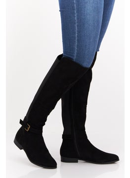 Style&Co Women Knee Calf Zipper Closure Ankle Boots, Black  - Image 1