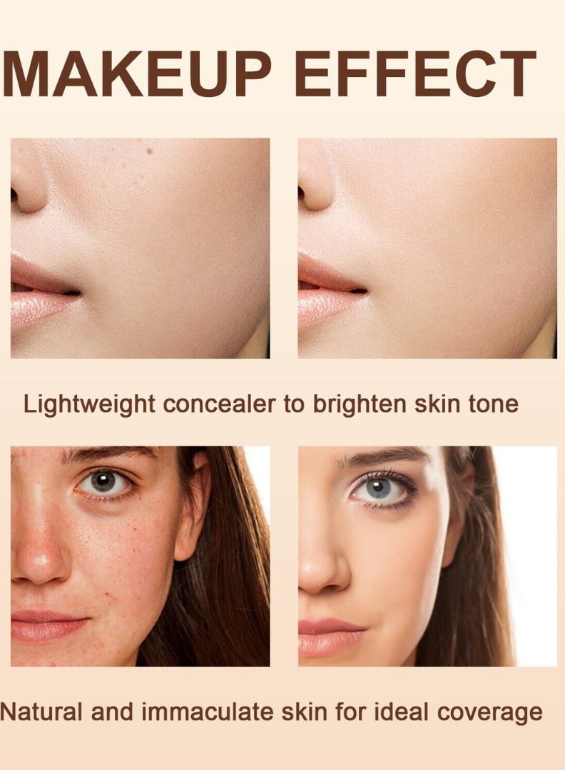OCHEAL Highlighting and Brightening Concealer Moisturizing and Nourishing Skin Without Drying Conceals Acne Scars Dark Circles Dark Spots Tattoo Brighten Skin Tone Foundation Cream Stick Natural 02 - Image 5