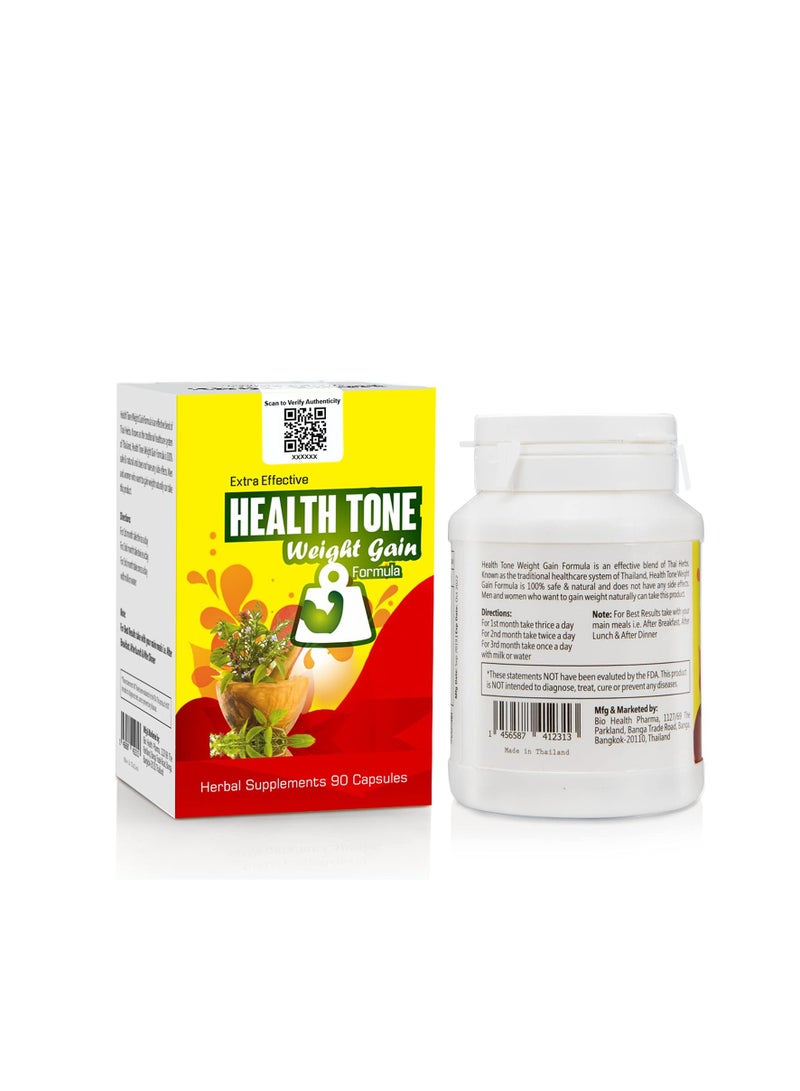 Health Tone Extra Effective Weight Gain Capsules - 90 Capsules - Image 2