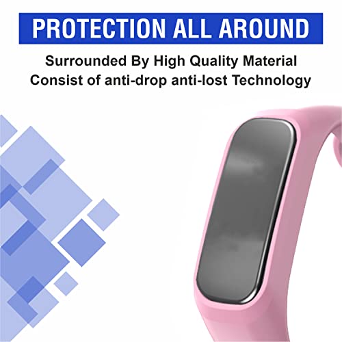HUMBLE Adjustable Silicone Band Strap Compatible with Oneplus Smart Band & Oppo Standard Size Smart Band for Boys & Girls (Tracker Not Included) (Pink) - Image 2