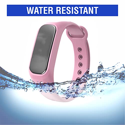 HUMBLE Adjustable Silicone Band Strap Compatible with Oneplus Smart Band & Oppo Standard Size Smart Band for Boys & Girls (Tracker Not Included) (Pink) - Image 4