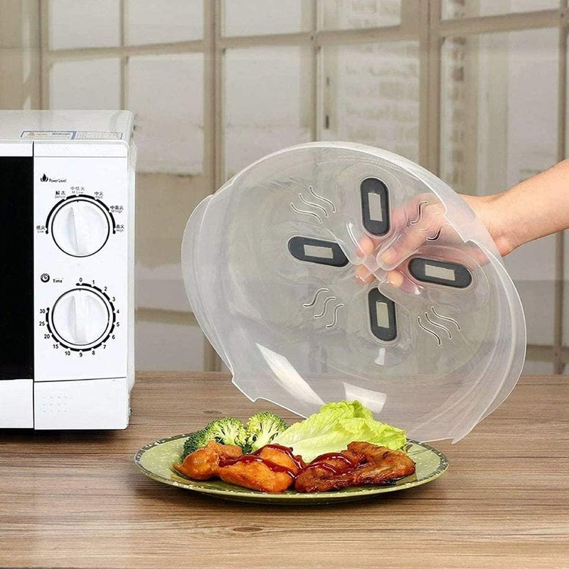 Microwave Plate Cover with Magnet, Microwave Cover Hover Magnetic Splatter Guard Lid with Steam Vent Adsorbed Function, BPA Free - Image 2