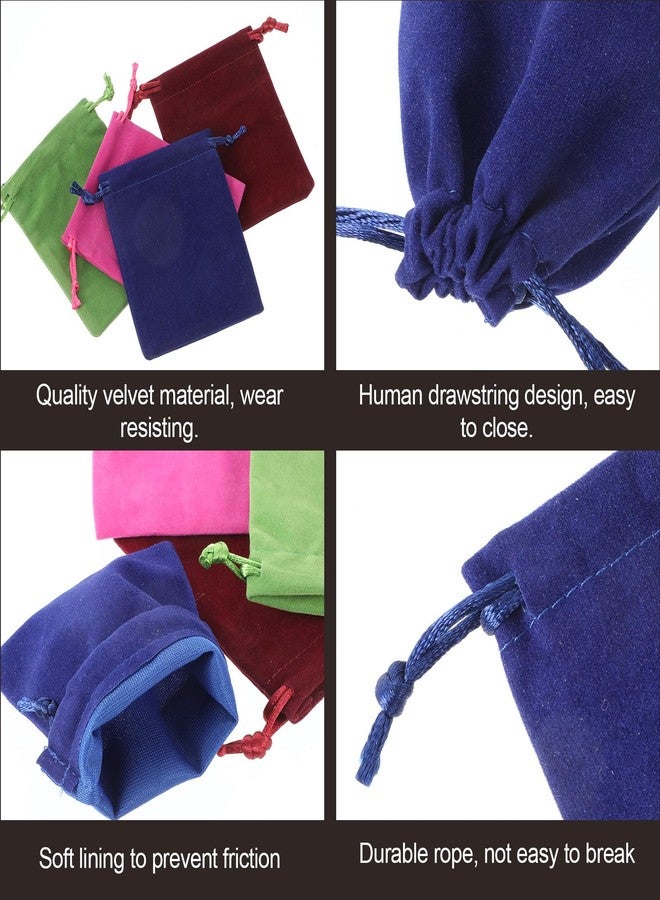 Amabro 12 Pack Colorful Dice Bag, Small Dice Bags 4x3 Inch Drawstring Pouch for RPG Dices Storage Pouch with Drawstring for Jewelry, Tokens, Gaming Accessories Wedding Party Favors Gifts Wrapping - Image 3