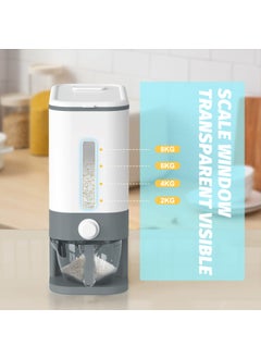Kternay Kternay 25Lbs Rice Dispenser Large Sealed Grain Container Storage with Lid Measuring Cylinder Moisture Proof Household Cereal Dispenser Bucket for Kitchen Soybean Corn Grey  - Image 3