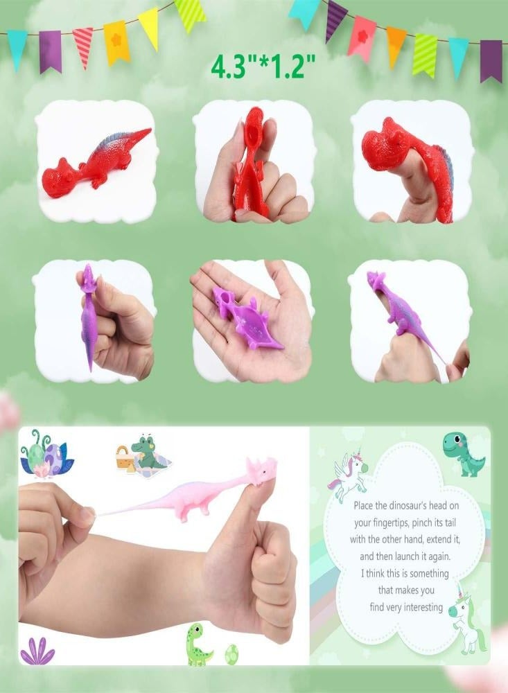 إسكدنيا 20 قطعة مقلاع ديناصور إصبع ألعاب منجنيق حيوان مطاطي ألعاب - Image 2