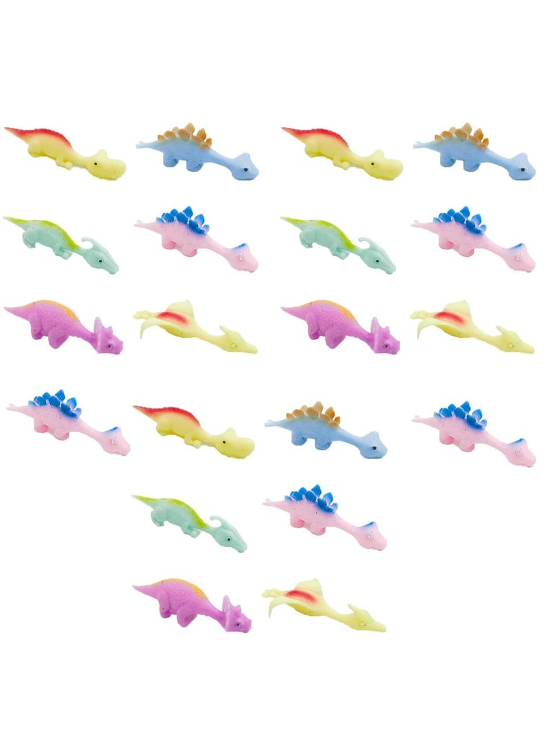 إسكدنيا 20 قطعة مقلاع ديناصور إصبع ألعاب منجنيق حيوان مطاطي ألعاب - Image 1