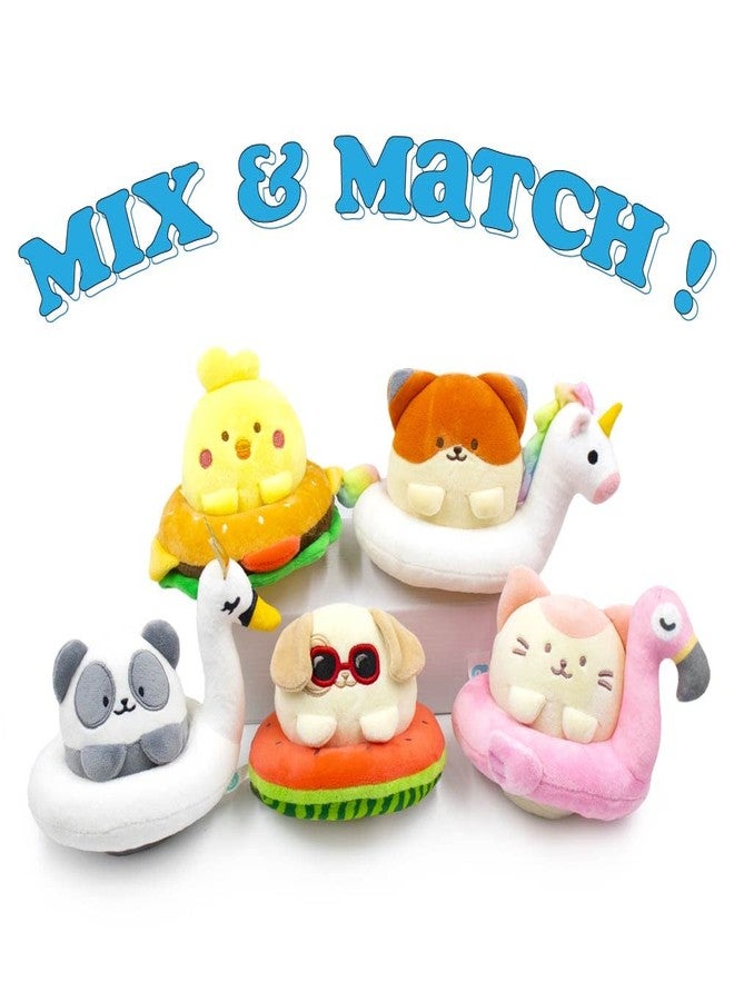 Anirollz Stuffed Animal Plush Toy - 6" Small Floatie Doll |Soft, Squishy, Warm, Cute, Comfort, Safe | Birthday Pillow with Kawaii Puppy Dog on Flamingo Floatie Puppiroll - Image 4