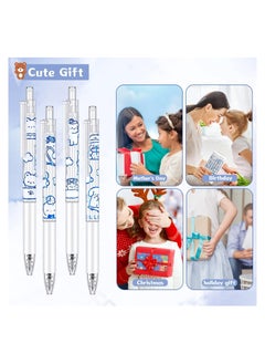 Excefore Gel Pens 6Pcs lovely Pens Black Ink Retractable 0.5mm Gel Pens Cartoon Gel Pen Pretty Nice Kawaii Office School Supplies Gifts for Kids Girls Boys Women Fun Pens for Journaling  - Image 2