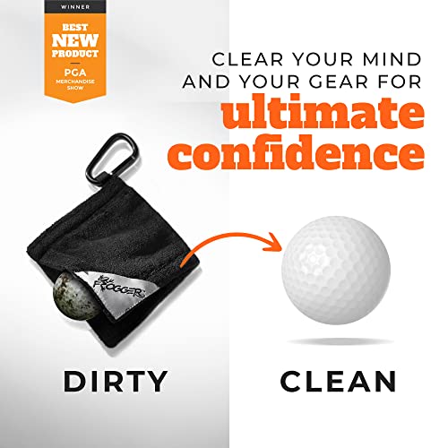 Frogger Amphibian Golf Ball Towel with Wet and Dry Technology Small Golf Ball Towels for Golf Bags with D Clip Golf Ball Accessories - Image 4