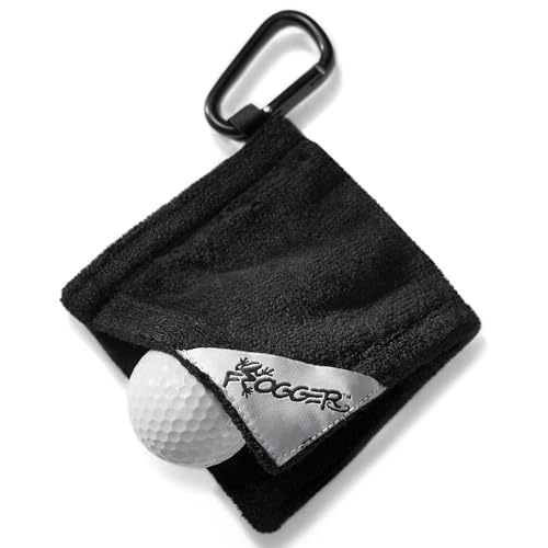 Frogger Amphibian Golf Ball Towel with Wet and Dry Technology Small Golf Ball Towels for Golf Bags with D Clip Golf Ball Accessories - Image 1
