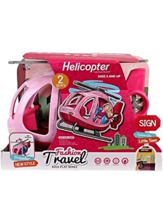 لعبة طائرة هليكوبتر أنيقة - وردي (3+)