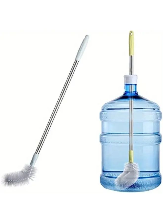 Pink Bendable Long Bottle Cleaning Brush With Replaceable Head - Image 1