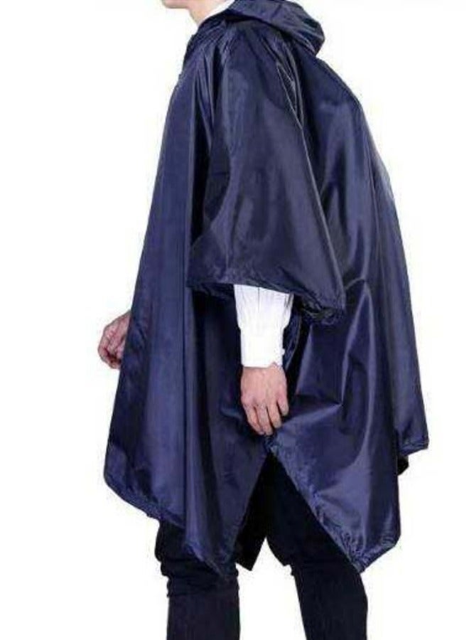 إيه جي دي معطف واق من المطر خفيف الوزن متعدد الاستخدامات مزود بغطاء رأس (أزرق) - Image 2