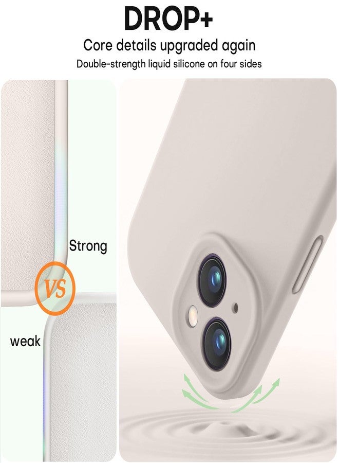 Vooii Compatible with iPhone 15 Plus Case, Upgrade Liquid Silicone [Enhanced Camera Protection] [Soft Anti-Scratch Microfiber Lining] Shockproof Phone Case for iPhone 15 Plus 6.7 inch - Stone - Image 4