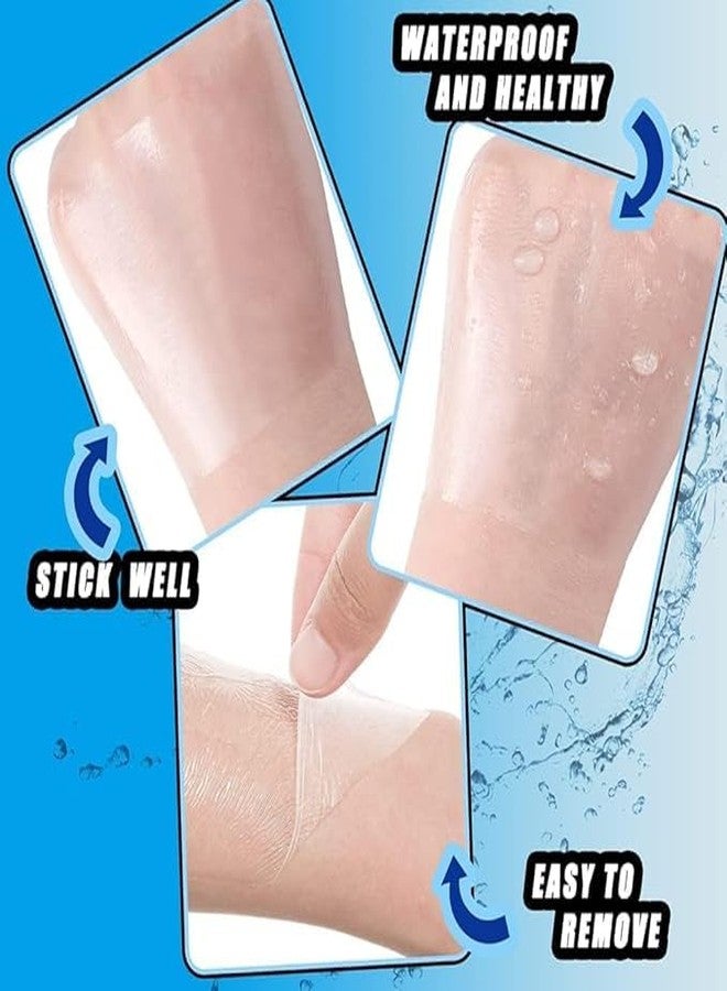 BKQPTL Transparent Stretch Adhesive Bandage Roll Freely Cut Waterproof Self Tape for Shower Tattoos,Swimming,Protective Dressing Wound Second Skin Healing - 5CM x 5M Roll TRANSPARENT (2) - Image 4