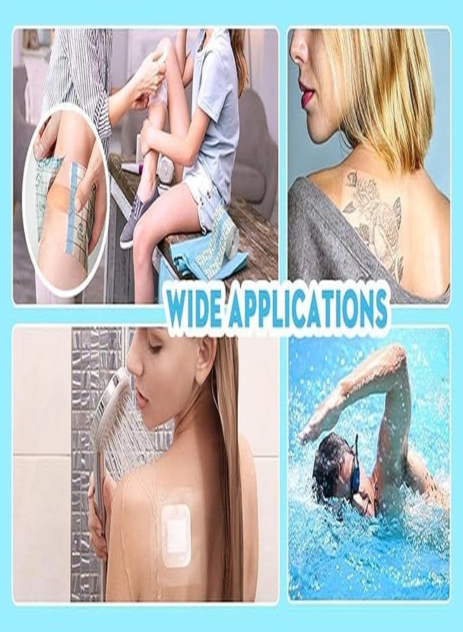 BKQPTL Transparent Stretch Adhesive Bandage Roll Freely Cut Waterproof Self Tape for Shower Tattoos,Swimming,Protective Dressing Wound Second Skin Healing - 5CM x 5M Roll TRANSPARENT (2) - Image 3