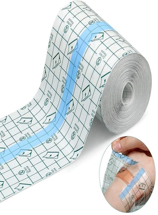 BKQPTL Transparent Stretch Adhesive Bandage Roll Freely Cut Waterproof Self Tape for Shower Tattoos,Swimming,Protective Dressing Wound Second Skin Healing - 5CM x 5M Roll TRANSPARENT (2) - Image 1
