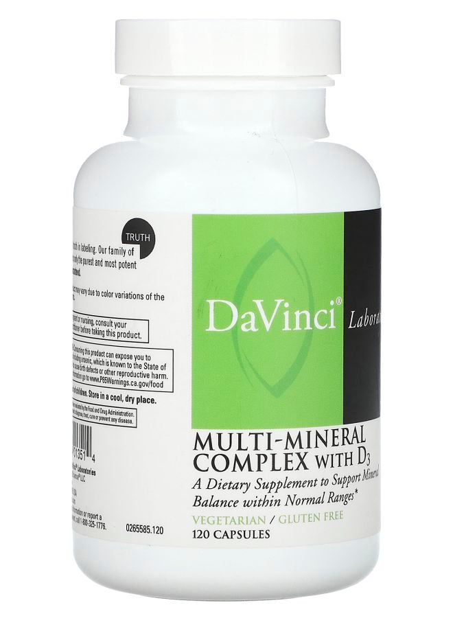 DaVinci Laboratories Multi-Mineral Complex with D3 120 Capsules - Image 2