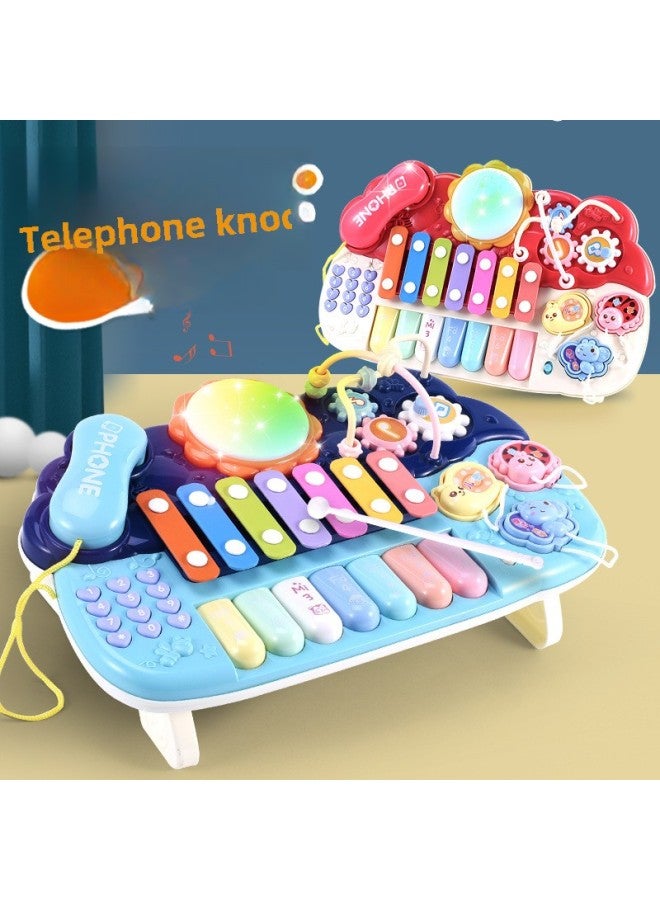 Baby Children's Toy Handbeat Drum Phone Handbeat Piano Wrapping Beads Story Machine 3-6 Years Old Baby Boys And Girls Early Education Music-Specifications:Red Charging Version (with 5 Charging Package) - Image 2