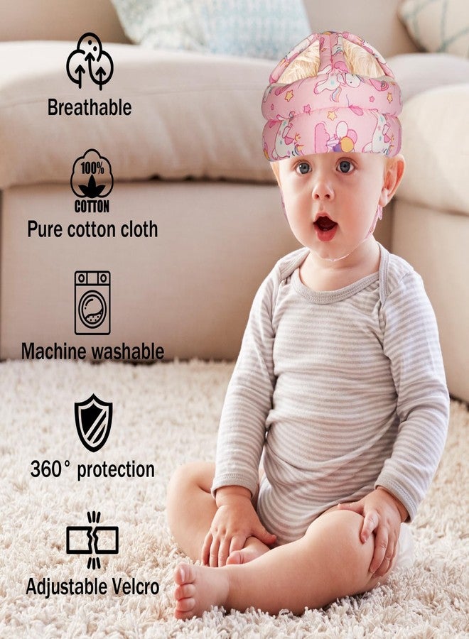 REFLYAWAY Baby Head Protector Baby Helmet for Crawling Walking, No Bumps Safety Head Adjustable Protective Cap for Walking, Playing (Unicorn) - Image 4