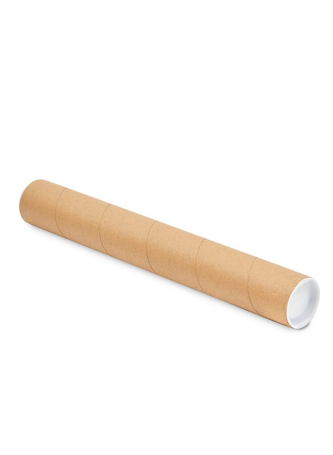 12pcs 5x40cm Double-Wall Kraft Cardboard Mailing Tubes, 3mm Thick w/End Caps. Secure Shipping for Posters, Artwork, Documents. Ideal for Businesses, Artists. - Image 3