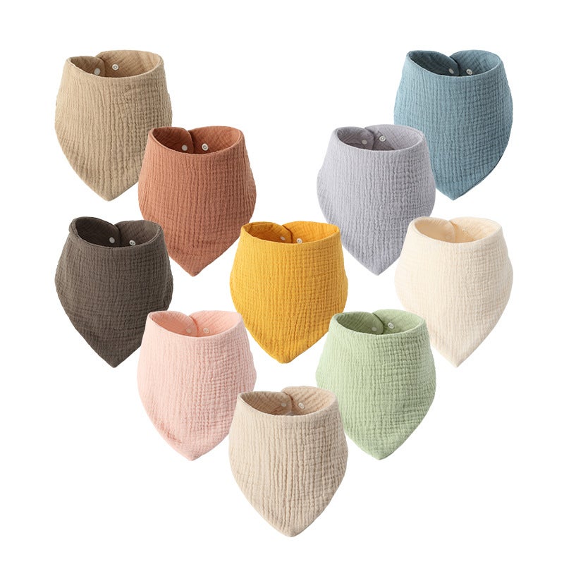 Saliva towel baby triangle towel pure cotton absorbent baby boy bib girl newborn anti-spitting milk bib towel supplies - Image 3