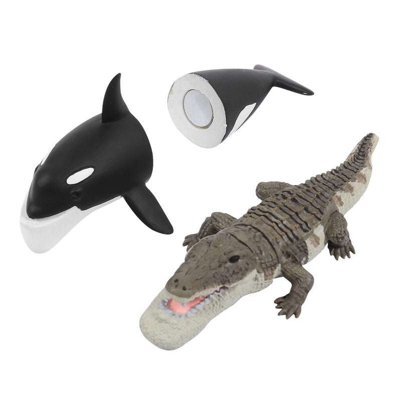 4 Pcs Cartoon Animal Refrigerator Magnets Set Cute Dolphin Crocodile Home Office Decoration - Image 2