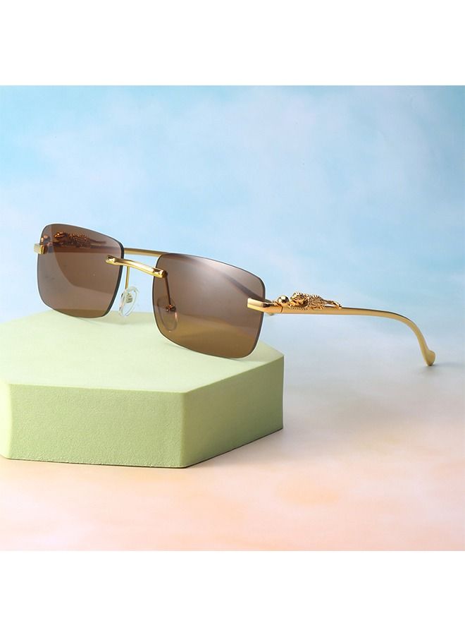 أوشن نظارة شمسية عصرية من المعدن رئيس الفهد - Image 2
