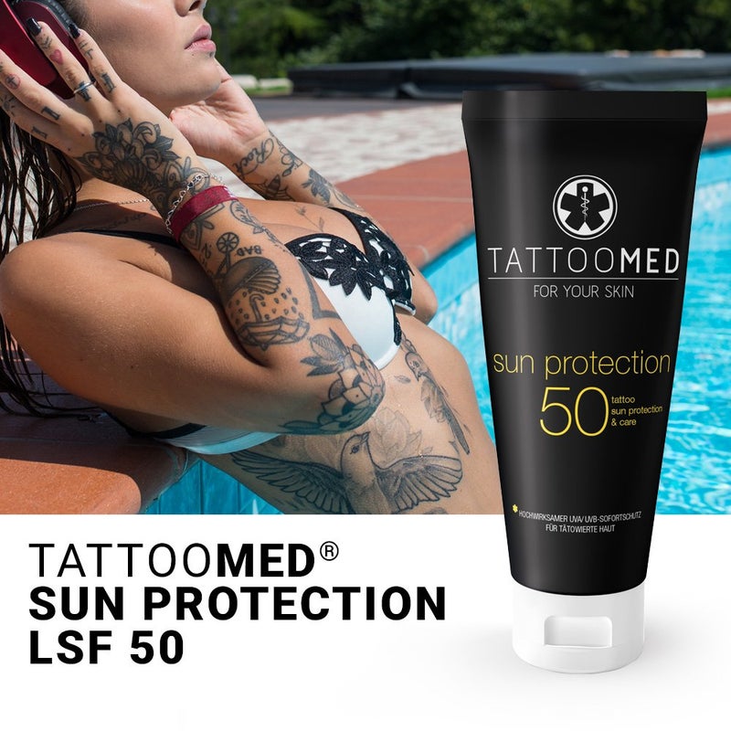TattooMed Sun Protection SPF50 100ml - tattoo sun protection, color protection, tattoo care & cream by TattooMed - Image 2