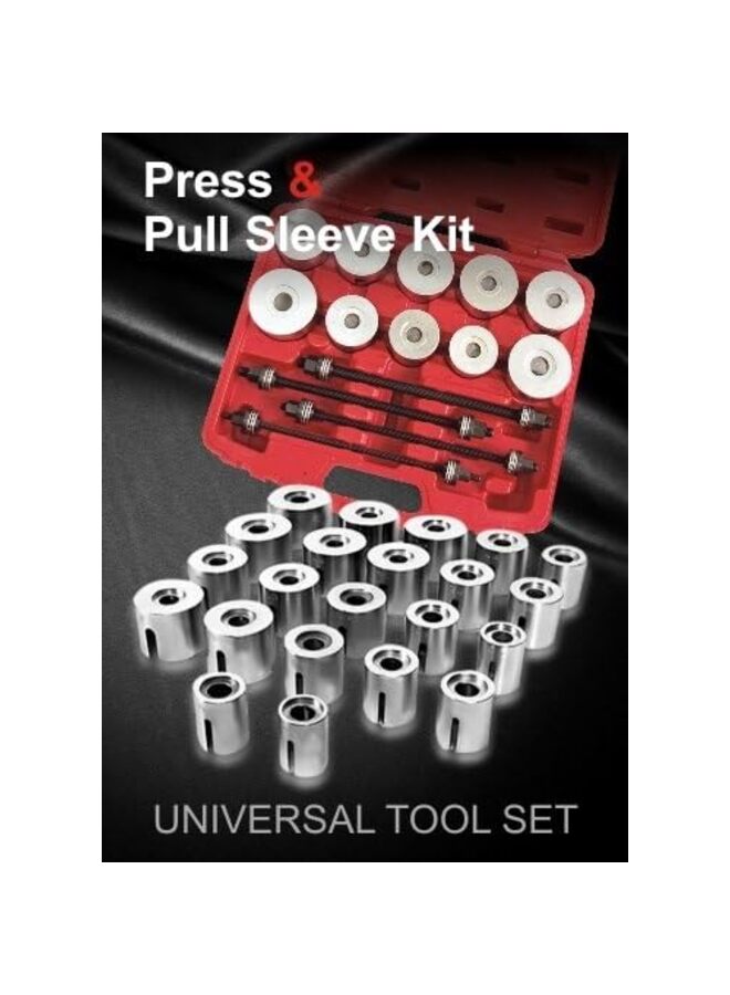 مجموعة أدوات إزالة وإدخال المحمل من بوش، مكونة من 27 قطعة، لضغط وسحب الأكمام العالمية - Image 5