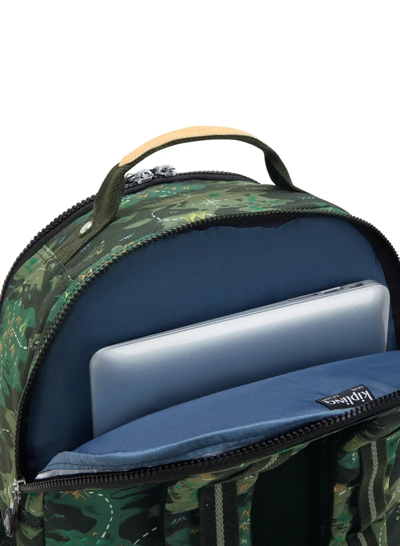 kipling  Seoul College Large Backpack (With Laptop Compartment) - Camo Treasure  | Best Price UAE
