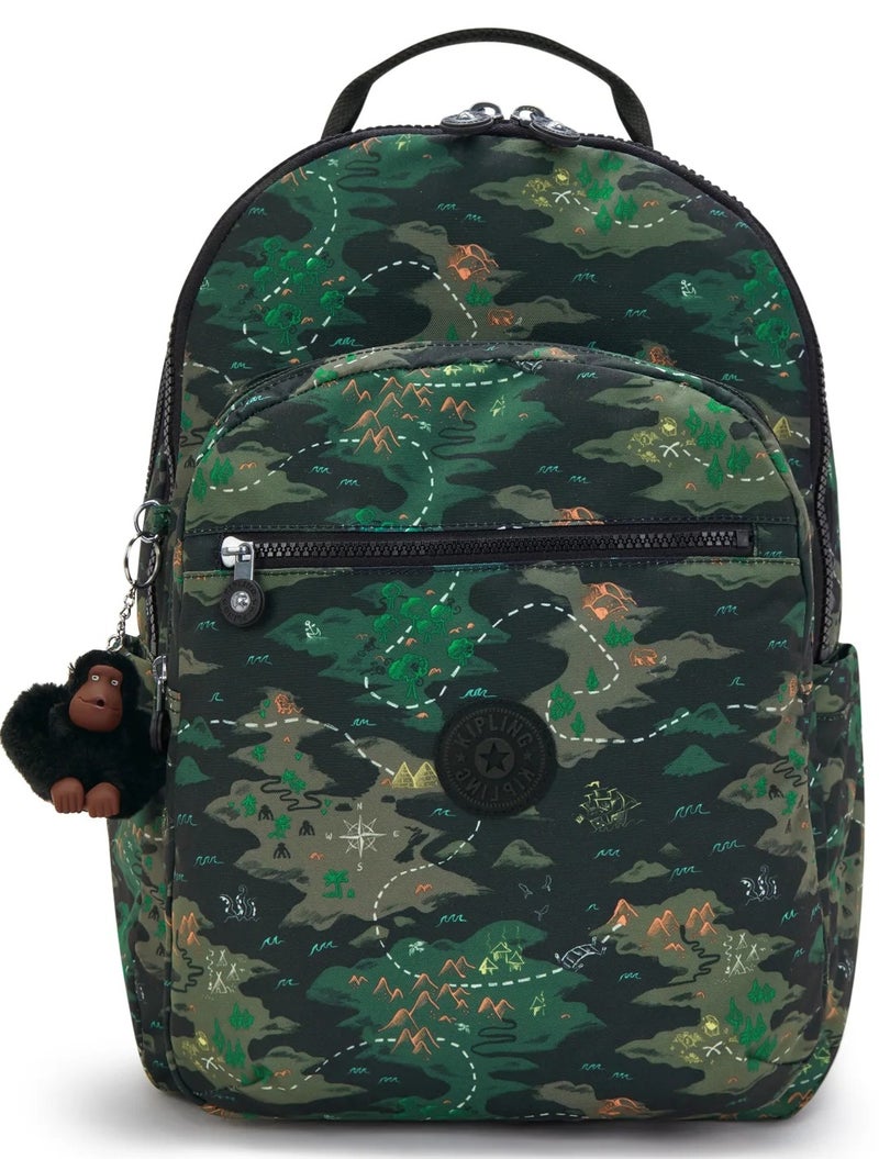 كيبلينغ حقيبة ظهر كبيرة مموهة من سيول كوليدج مع جيب للابتوب - Image 1