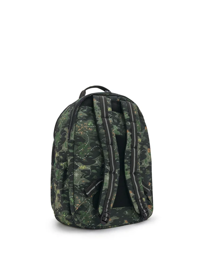 كيبلينغ Seoul College Camo Treasure Large Backpack (With Laptop Compartment)