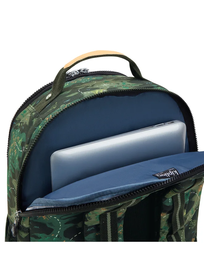 kipling Seoul College Camo Treasure Large Backpack (With Laptop Compartment)