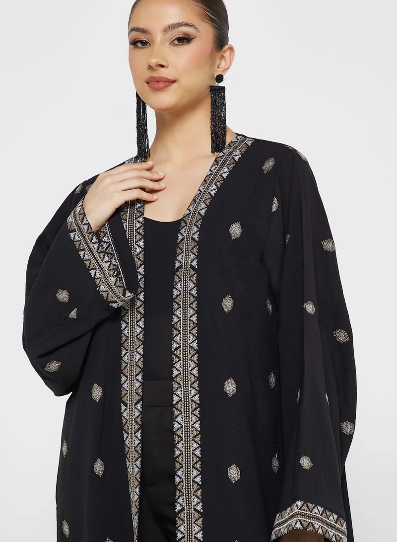 hayas closet Embroidered Abaya