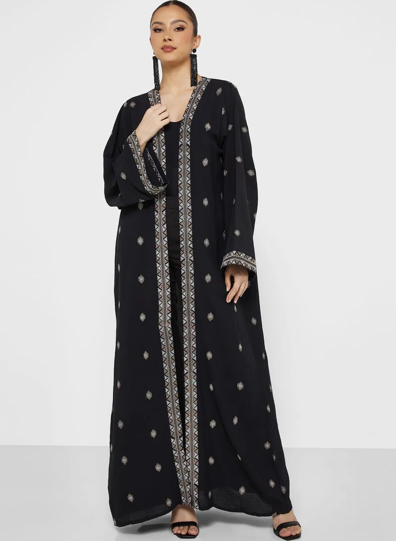 hayas closet Embroidered Abaya
