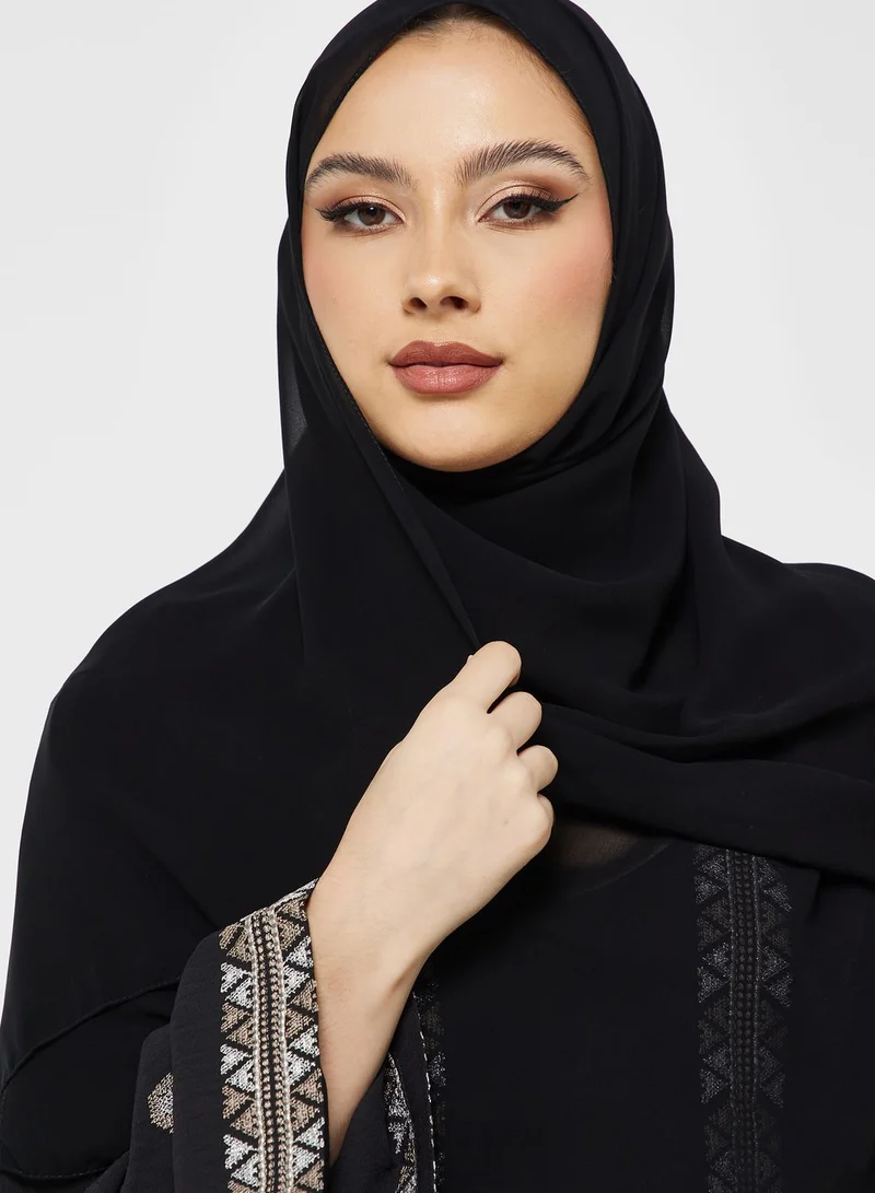 hayas closet Embroidered Abaya