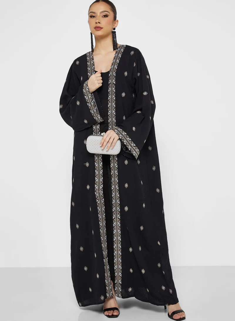 hayas closet Embroidered Abaya